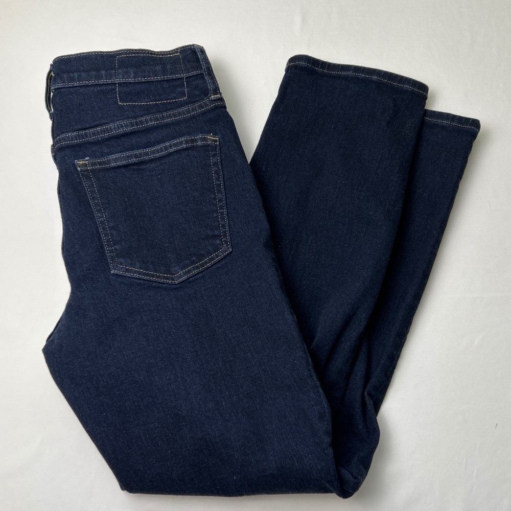 J. Crew Women Mid Rise Slim Leg Jeans Size 25/2P Dark Wash Denim Classic Stretch